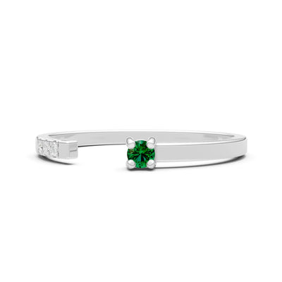Emerald Dainty Open Band