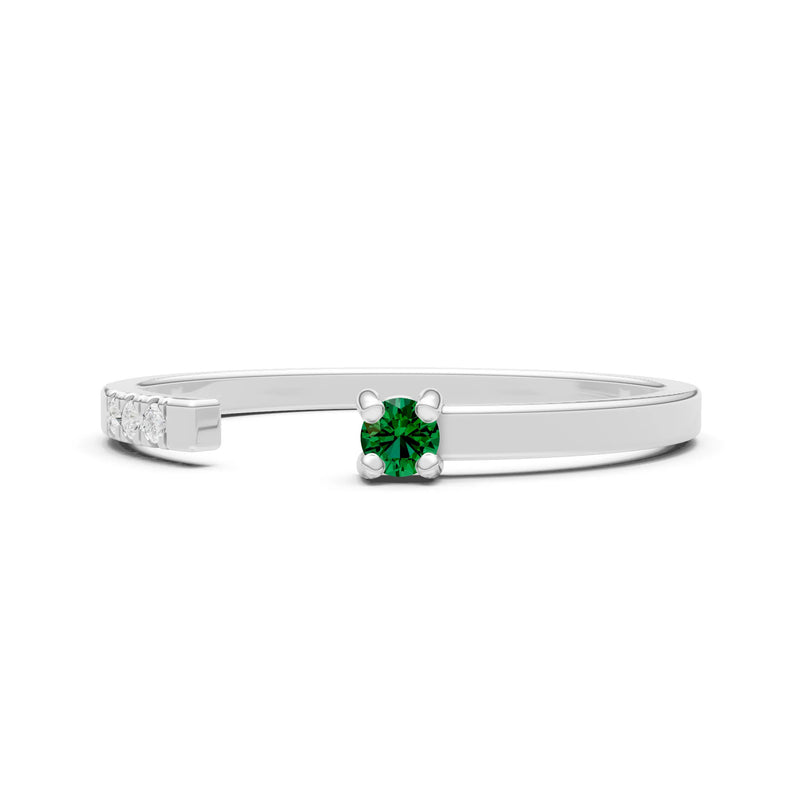 Emerald Dainty Open Band