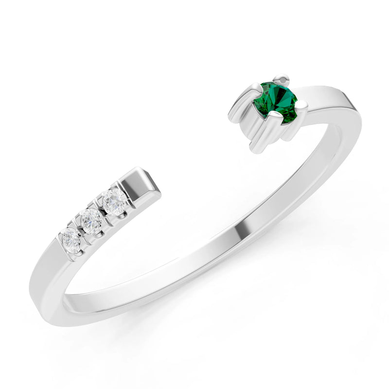 Emerald Dainty Open Band