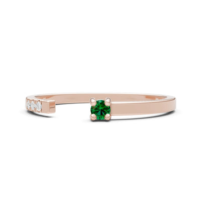 Emerald Dainty Open Band