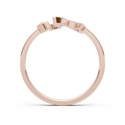 Dainty Initial Letter Birthstone Open Ring – A