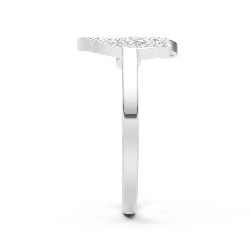 Dainty Initial Letter Birthstone Open Ring – Q