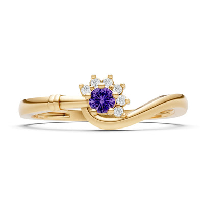 Floral Cluster Prong Ring