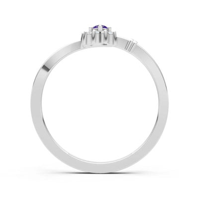 Floral Cluster Prong Ring