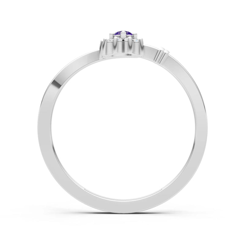Floral Cluster Prong Ring