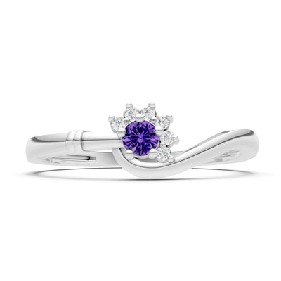 Floral Cluster Prong Ring