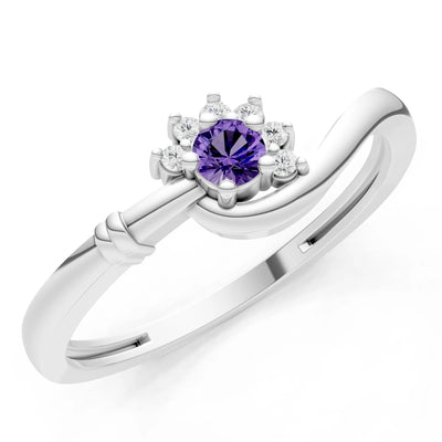 Floral Cluster Prong Ring