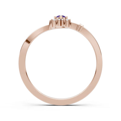 Floral Cluster Prong Ring