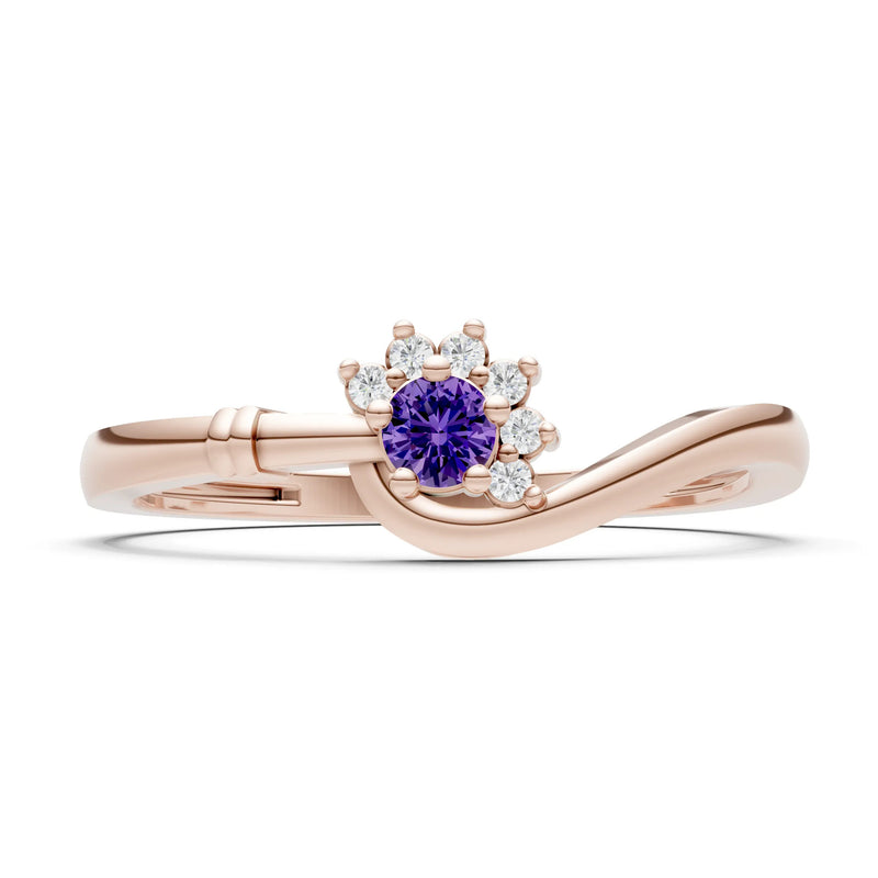 Floral Cluster Prong Ring