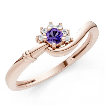 Floral Cluster Prong Ring