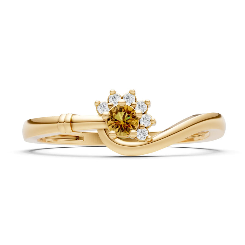 Floral Cluster Prong Ring