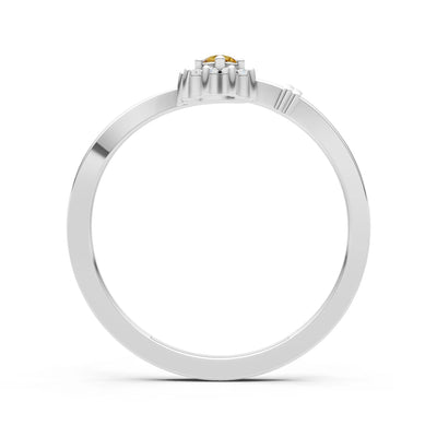 Floral Cluster Prong Ring