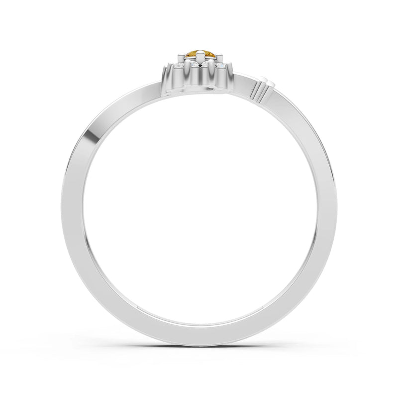 Floral Cluster Prong Ring