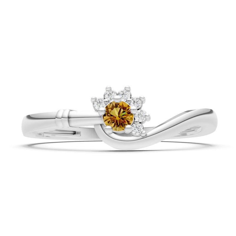 Floral Cluster Prong Ring