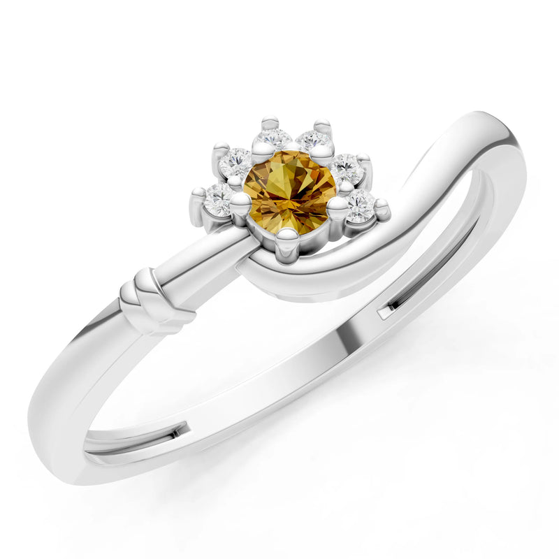 Floral Cluster Prong Ring