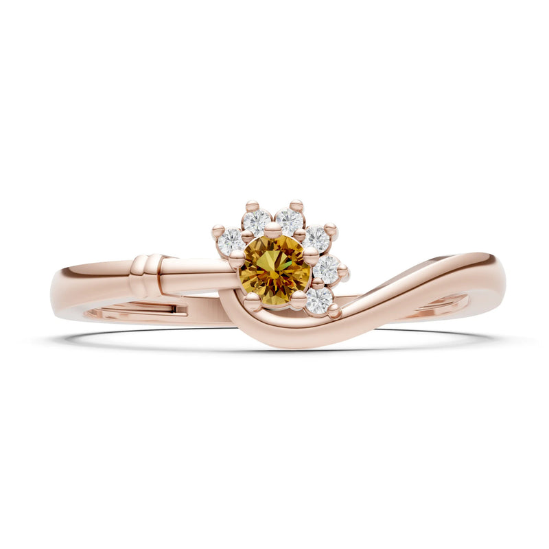 Floral Cluster Prong Ring
