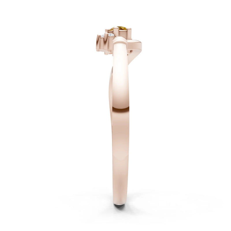 Floral Cluster Prong Ring