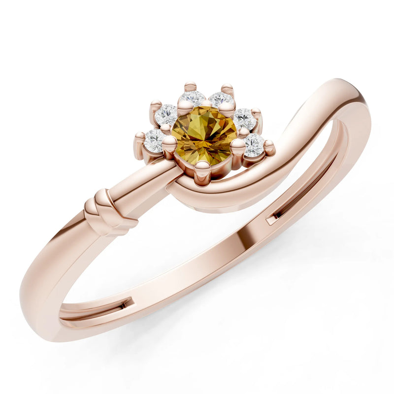 Floral Cluster Prong Ring
