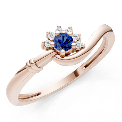 Floral Cluster Prong Ring
