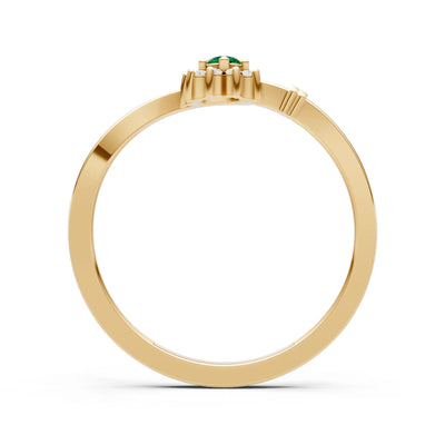 Floral Cluster Prong Ring