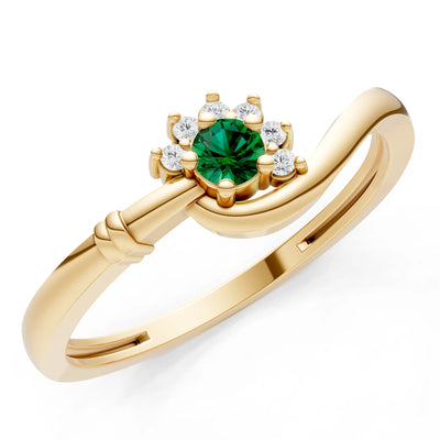 Floral Cluster Prong Ring