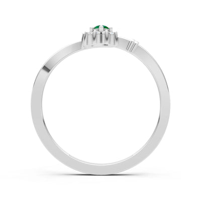 Floral Cluster Prong Ring