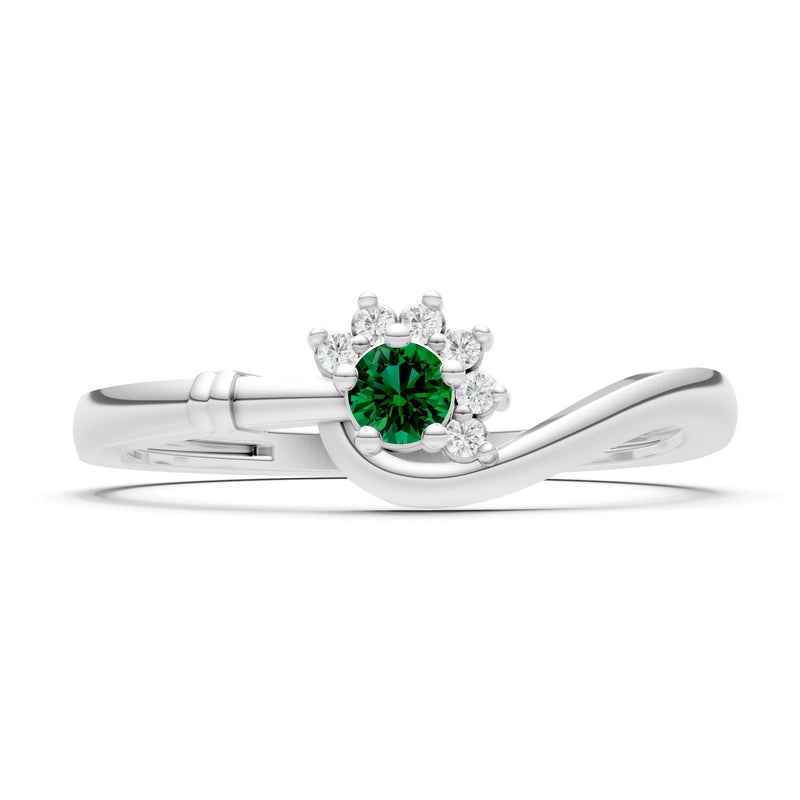 Floral Cluster Prong Ring