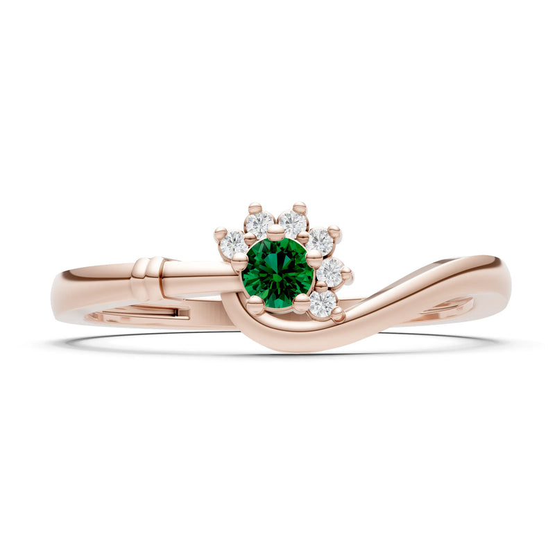 Floral Cluster Prong Ring