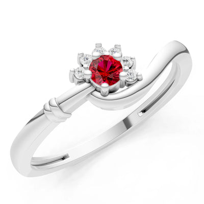 Floral Cluster Prong Ring