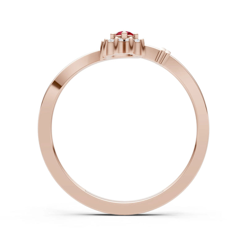 Floral Cluster Prong Ring