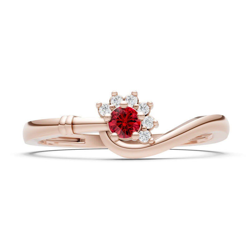 Floral Cluster Prong Ring