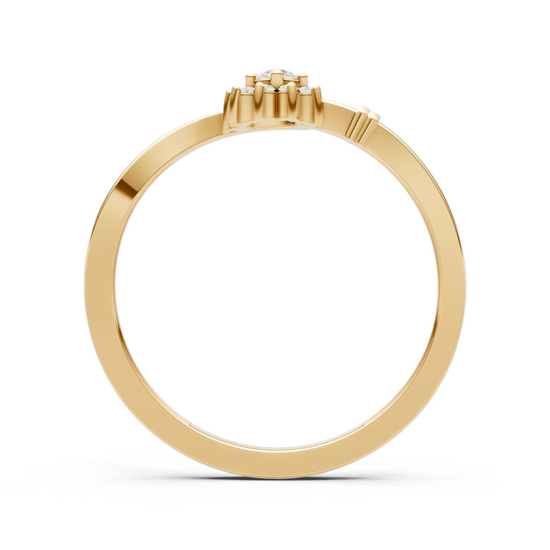 Floral Cluster Prong Ring