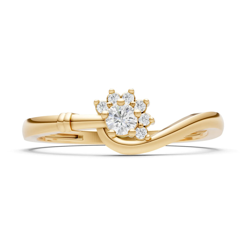 Floral Cluster Prong Ring