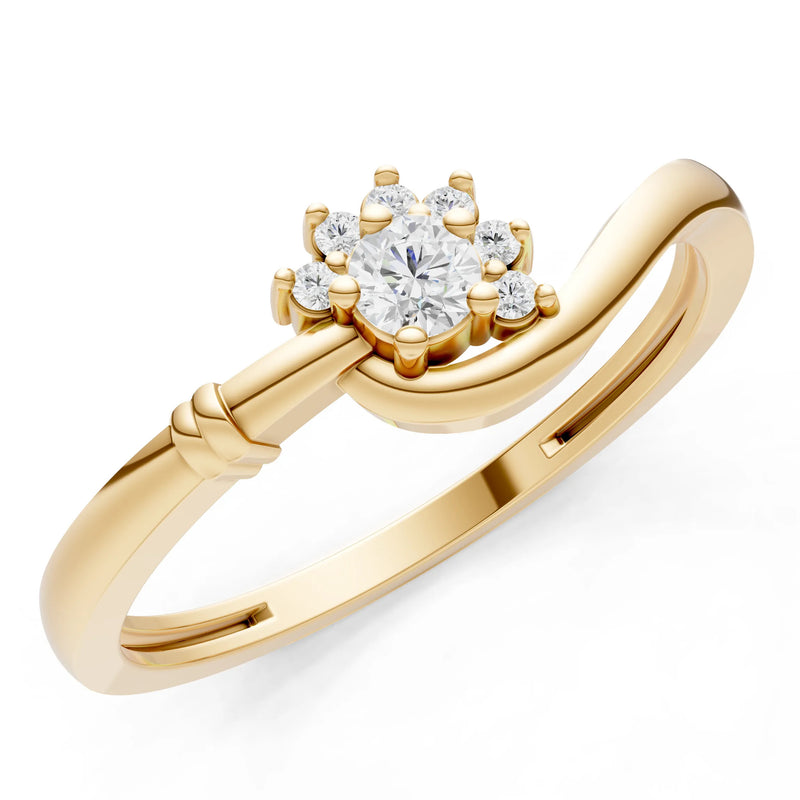 Floral Cluster Prong Ring