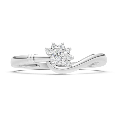 Floral Cluster Prong Ring