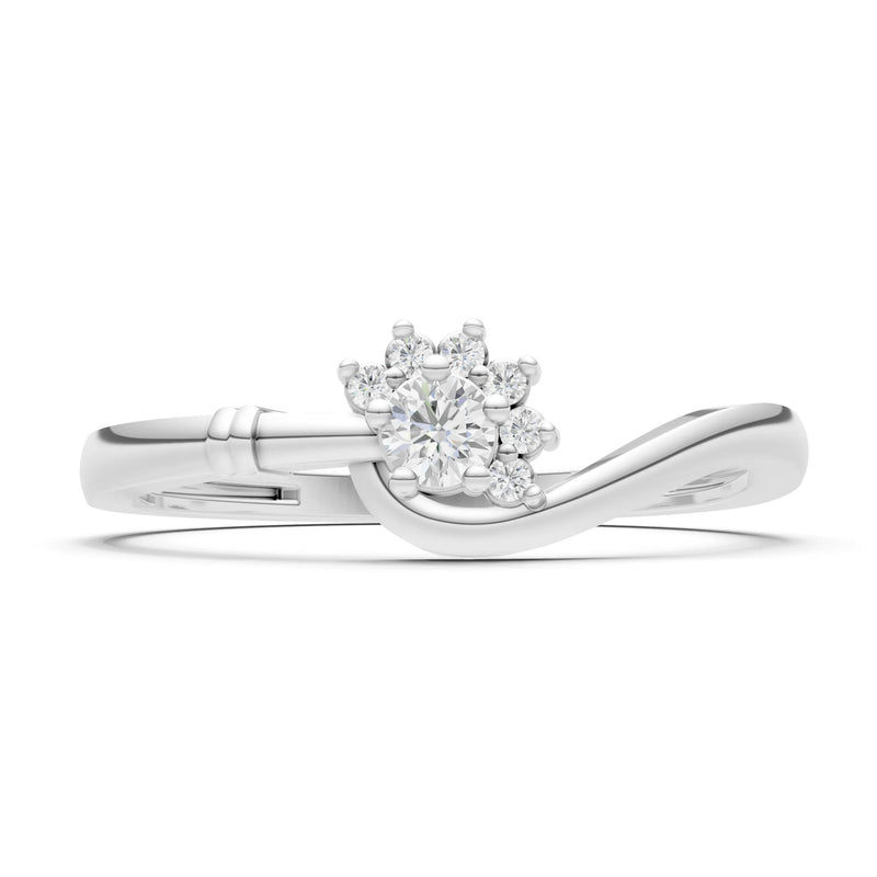 Floral Cluster Prong Ring