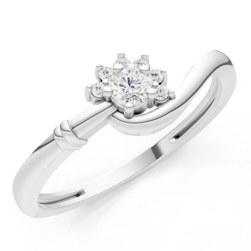 Floral Cluster Prong Ring