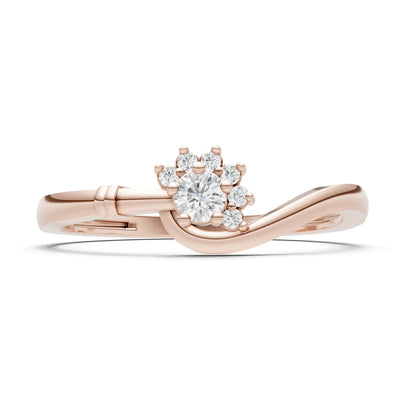 Floral Cluster Prong Ring