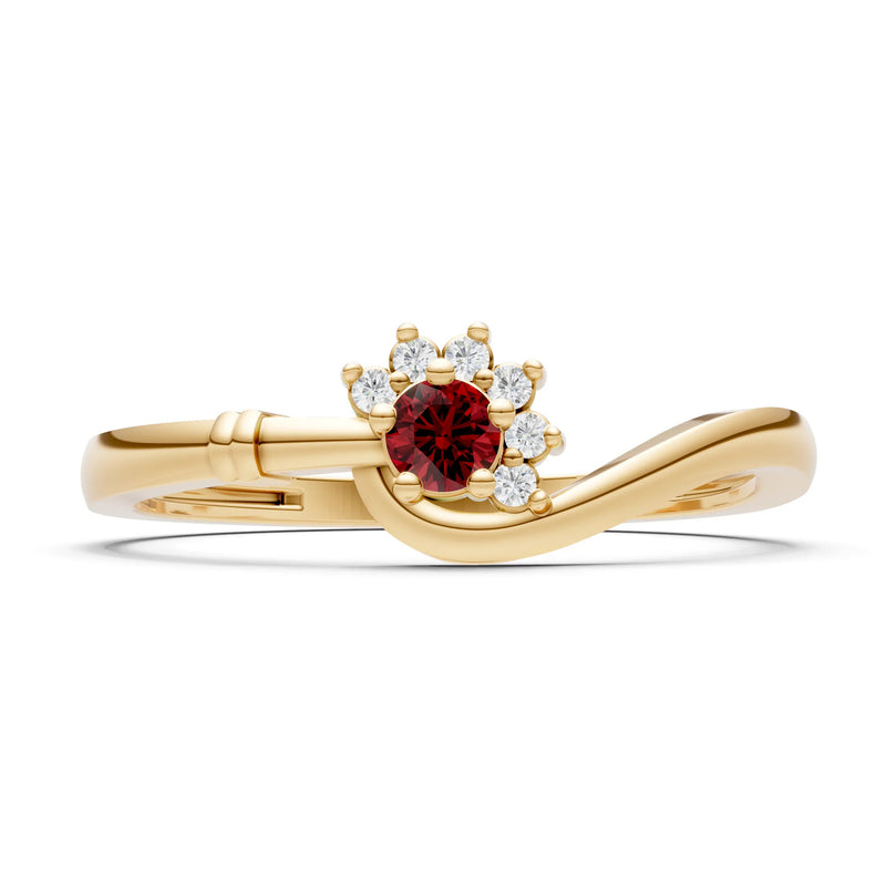 Floral Cluster Prong Ring