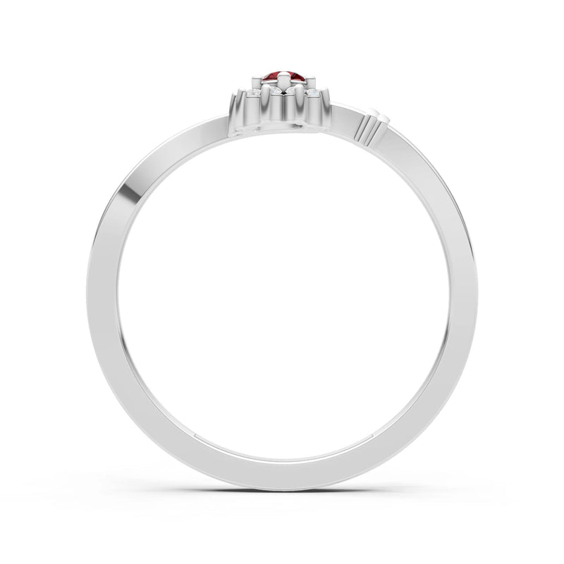 Floral Cluster Prong Ring