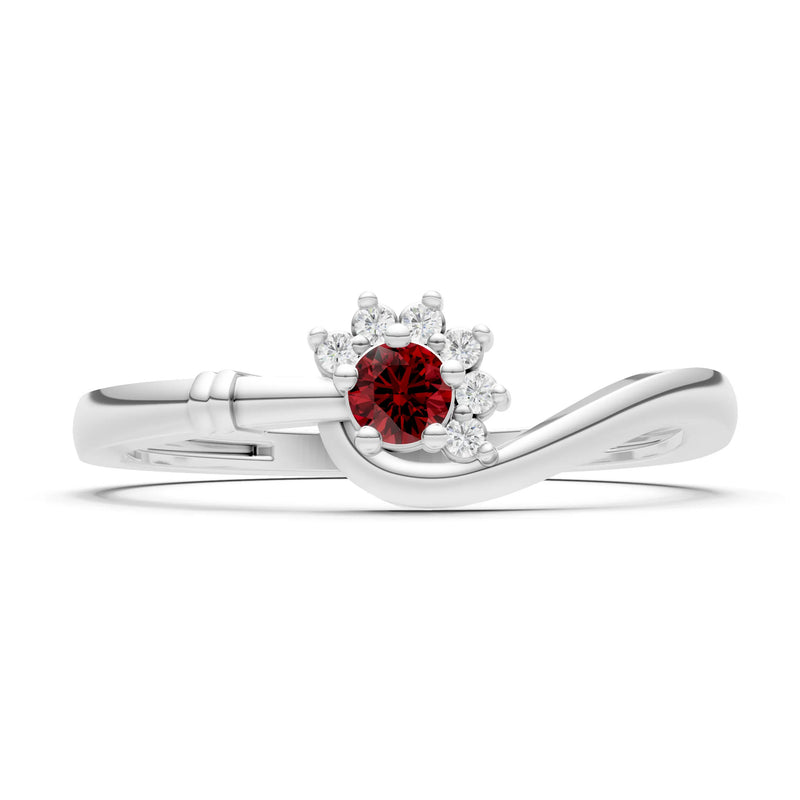 Floral Cluster Prong Ring