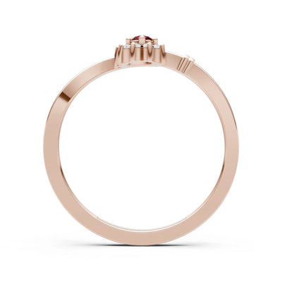 Floral Cluster Prong Ring