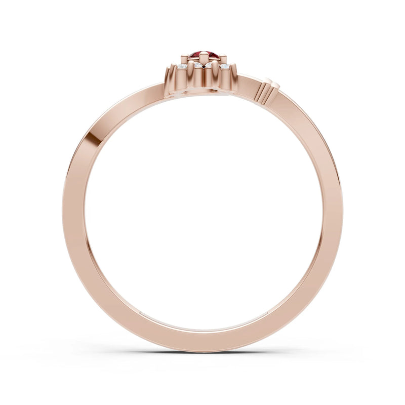 Floral Cluster Prong Ring