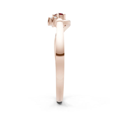 Floral Cluster Prong Ring