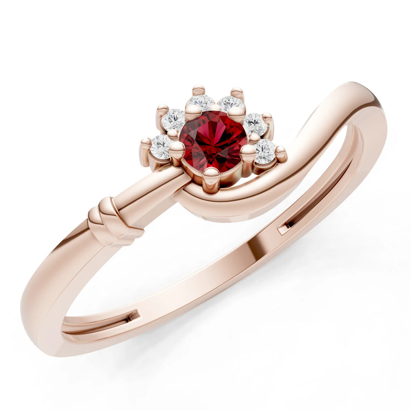 Floral Cluster Prong Ring