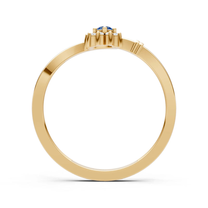 Floral Cluster Prong Ring