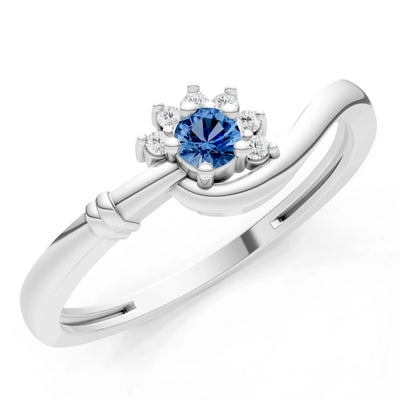 Floral Cluster Prong Ring