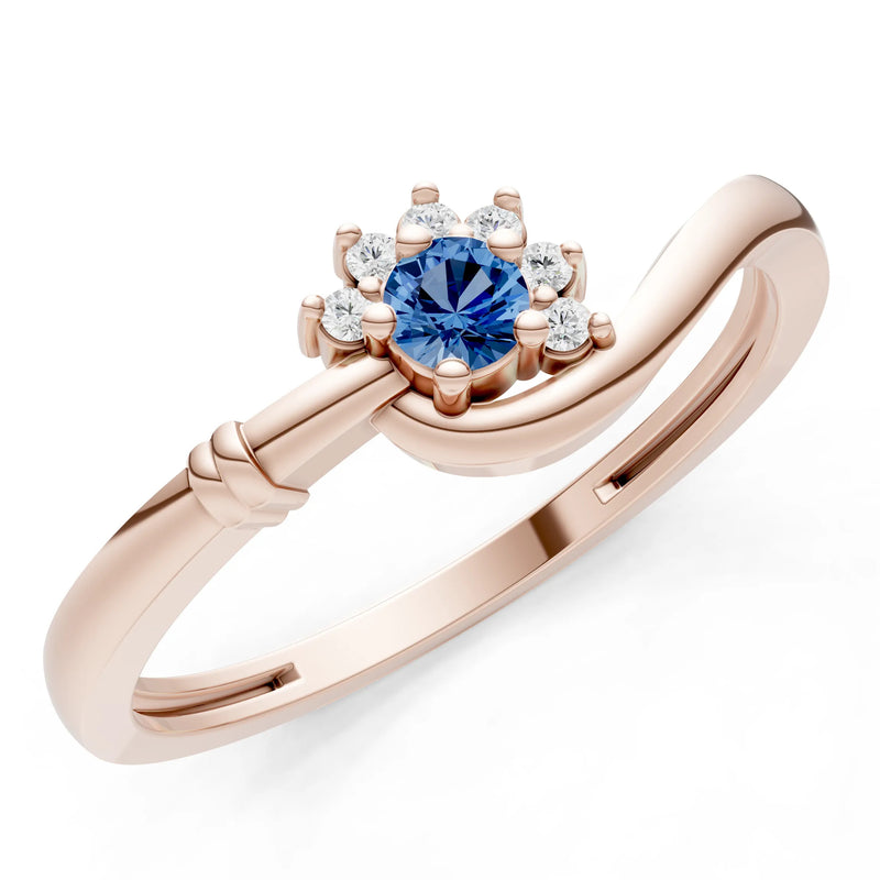 Floral Cluster Prong Ring