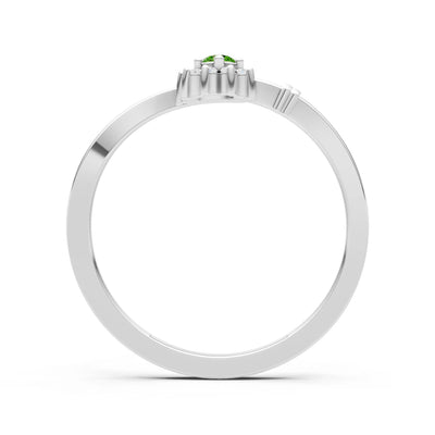 Floral Cluster Prong Ring