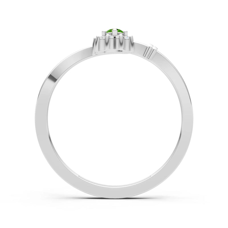 Floral Cluster Prong Ring